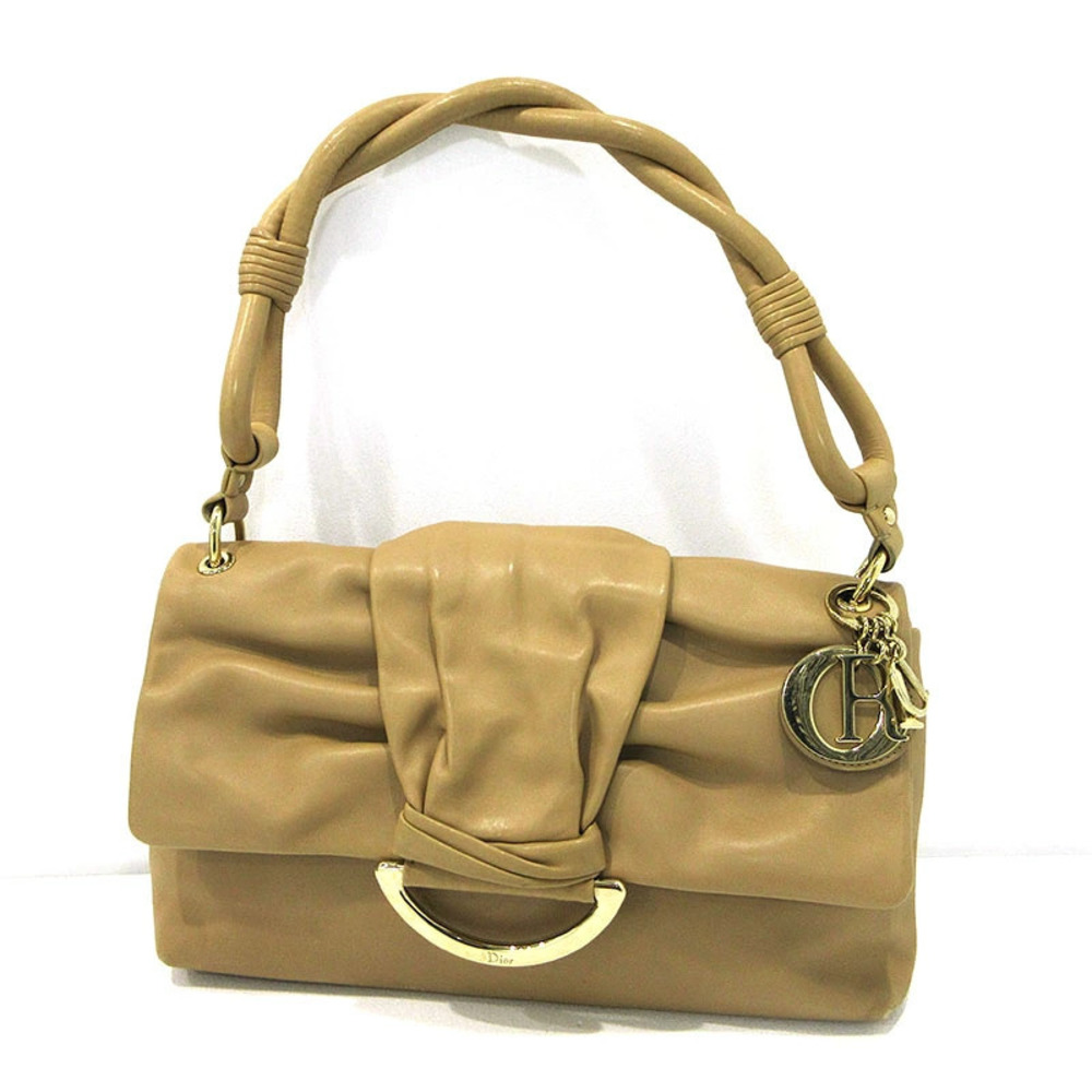Christian Dior Demi Lune Shoulder Bag Beige Cream